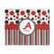 Red & Black Dots & Stripes 8' x 10' Indoor Area Rug (Personalized)