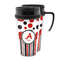 Red & Black Dots & Stripes Acrylic Travel Mugs