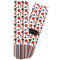 Red & Black Dots & Stripes Adult Crew Socks
