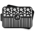 Red & Black Dots & Stripes Aluminum Baking Pan with Lid (Personalized)