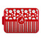 Red & Black Dots & Stripes Aluminum Baking Pan - Red Lid - FRONT