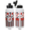 Red & Black Dots & Stripes Aluminum Water Bottle - White APPROVAL