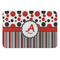 Red & Black Dots & Stripes Anti-Fatigue Kitchen Mat (Personalized)