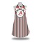 Red & Black Dots & Stripes Apron w/ Name and Initial