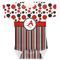 Red & Black Dots & Stripes Baby Bodysuit (Personalized)