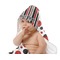 Red & Black Dots & Stripes Baby Hooded Towel on Child