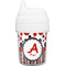 Red & Black Dots & Stripes Baby Sippy Cup (Personalized)