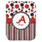 Red & Black Dots & Stripes Baby Swaddling Blanket (Personalized)
