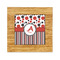 Red & Black Dots & Stripes Bamboo Trivet with 6" Tile - FRONT