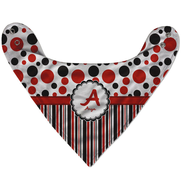 Red & Black Dots & Stripes Bandana Flat Approval