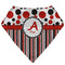 Red & Black Dots & Stripes Bandana Bib (Personalized)