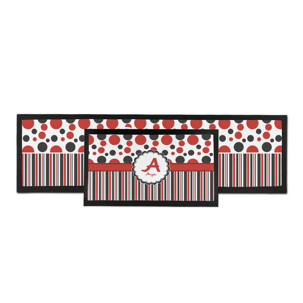 Red & Black Dots & Stripes Bar Mat - Parent Main