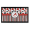 Red & Black Dots & Stripes Bar Mat - Small (Personalized)
