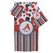 Red & Black Dots & Stripes Bath Towel Sets - 3-piece - Front/Main