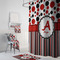 Red & Black Dots & Stripes Bath Towel Sets - 3-piece - In Context