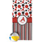 Red & Black Dots & Stripes Beach Towel (Personalized)