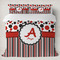 Red & Black Dots & Stripes Duvet Cover Set - King (Personalized)