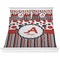 Red & Black Dots & Stripes Comforter Set - King (Personalized)