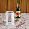 Red & Black Dots & Stripes Beer Stein - In Context