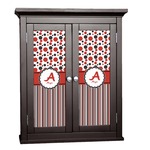Red & Black Dots & Stripes Cabinet Decal - Small (Personalized)
