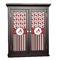 Red & Black Dots & Stripes Cabinet Decals