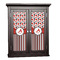 Red & Black Dots & Stripes Cabinet Decal - Large (Personalized)