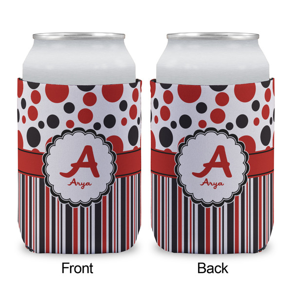 Red & Black Dots & Stripes Can Sleeve - APPROVAL (single)