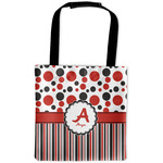 Red & Black Dots & Stripes Auto Back Seat Organizer Bag (Personalized)