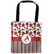 Red & Black Dots & Stripes Auto Back Seat Organizer Bag (Personalized)