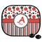 Red & Black Dots & Stripes Car Side Window Sun Shade (Personalized)