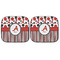 Red & Black Dots & Stripes Car Sun Shades - FRONT