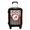 Red & Black Dots & Stripes Carry On Hard Shell Suitcase - Front