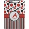 Red & Black Dots & Stripes Clipboard (Personalized)