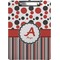 Red & Black Dots & Stripes Clipboard (Letter Size) (Personalized)