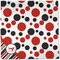 Red & Black Dots & Stripes Cloth Napkins - Personalized Dinner (Full Open)