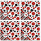Red & Black Dots & Stripes Cloth Napkins - Personalized Lunch (APPROVAL) Set of 4
