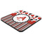 Red & Black Dots & Stripes Coaster Set - FLAT (one)