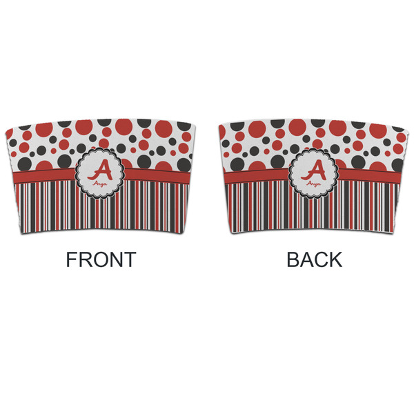 Red & Black Dots & Stripes Coffee Cup Sleeve - APPROVAL