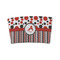 Red & Black Dots & Stripes Coffee Cup Sleeve - FRONT