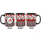 Red & Black Dots & Stripes Coffee Mug - 11 oz - Black APPROVAL
