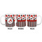 Red & Black Dots & Stripes Coffee Mug - 11 oz - White APPROVAL
