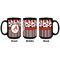Red & Black Dots & Stripes Coffee Mug - 15 oz - Black APPROVAL