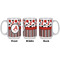 Red & Black Dots & Stripes Coffee Mug - 15 oz - White APPROVAL