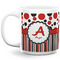 Red & Black Dots & Stripes Coffee Mug - 20 oz - White