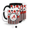 Red & Black Dots & Stripes Coffee Mugs (Personalized)