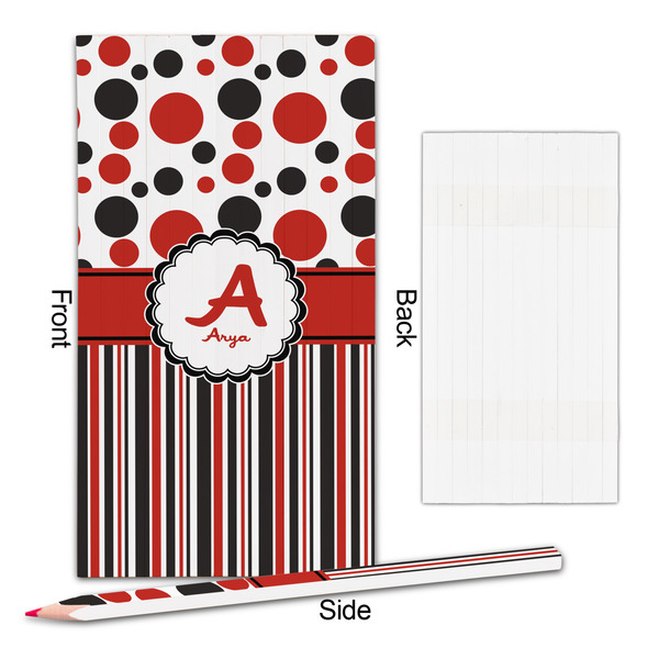 Red & Black Dots & Stripes Colored Pencils - Approval