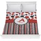 Red & Black Dots & Stripes Comforter - Full / Queen (Personalized)