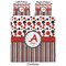 Red & Black Dots & Stripes Comforter Set - Queen - Approval