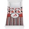Red & Black Dots & Stripes Comforter (Twin)
