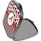 Red & Black Dots & Stripes Compact Mirror (Side View)